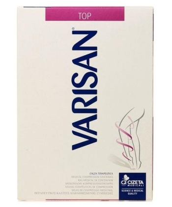 Varisan Top Κλάση 1 Κάτω Γόνατος Κλειστά Δάκτυλα Διαβαθμισμενης Συμπιεσης - Μαύρο, 18-21mmHg